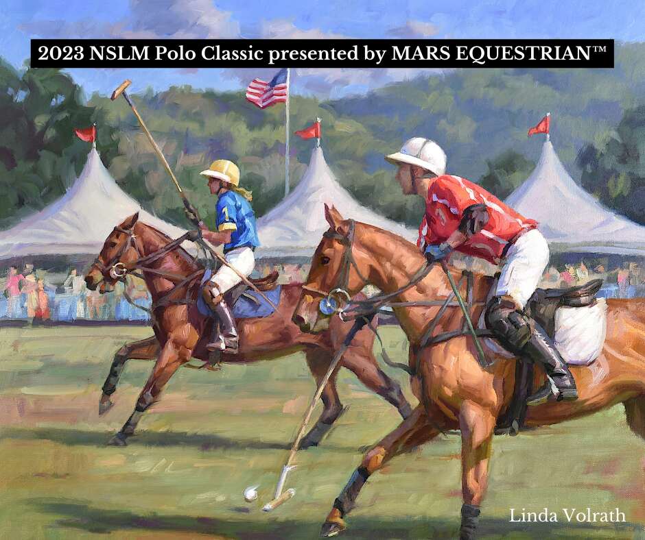 2 horses and riders playing polo