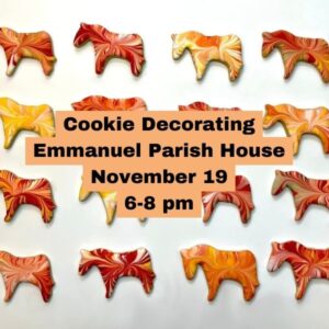 Cookie decorating at Emmanuel Parish House