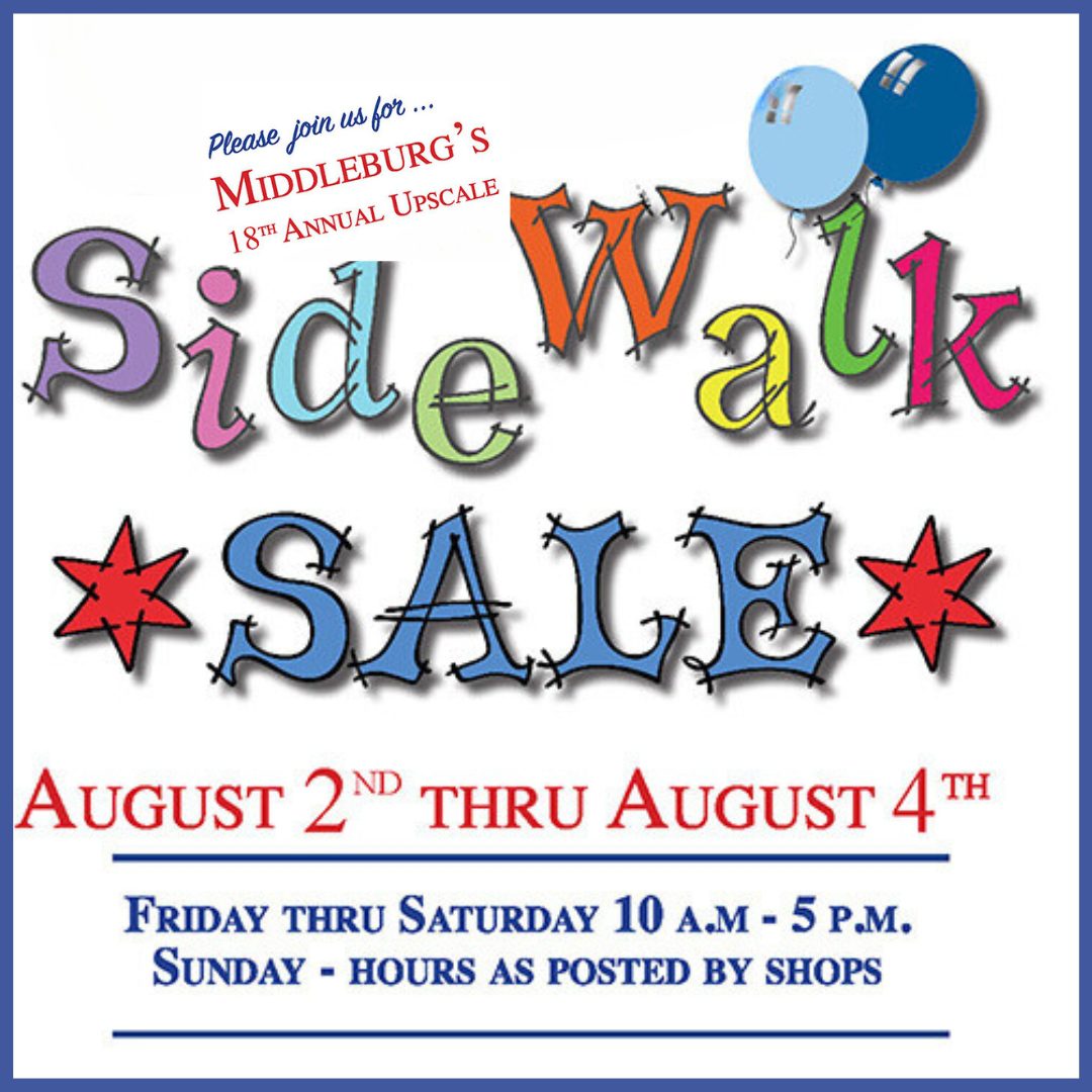 Middleburg's 18th Annual Summer Sidewalk Sale! - Visit Middleburg Virginia